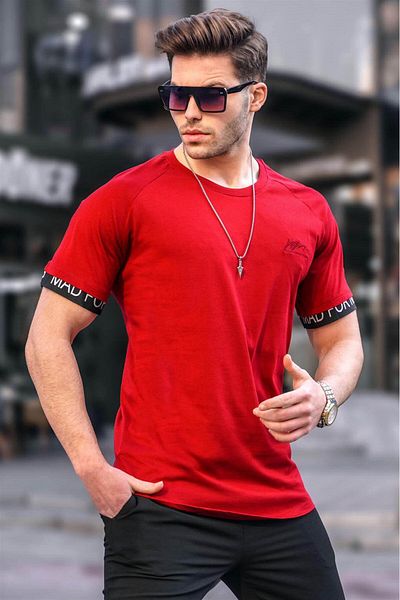 Madmext Ανδρικό μπλουζάκι Claret Red Basic