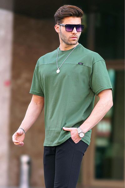 Madmext Ανδρικό T-Shirt Khaki Oversize 6196