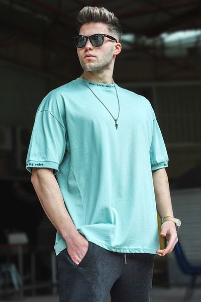 Madmext Μπλουζάκι Mint Green Oversize 5803