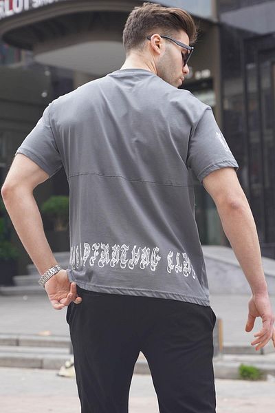 Madmext Ανδρικό μπλουζάκι Smoked Crew Neck 6112