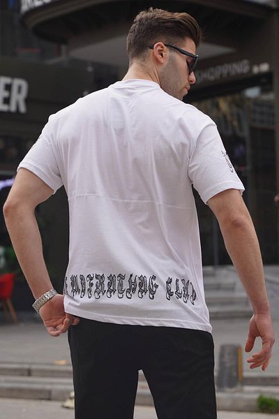 Madmext Ανδρικό T-Shirt White Crew Neck 6112