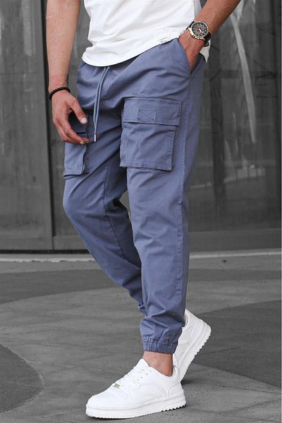 Madmext Smoked Cargo Pocket Men's Jogger Pants 6812