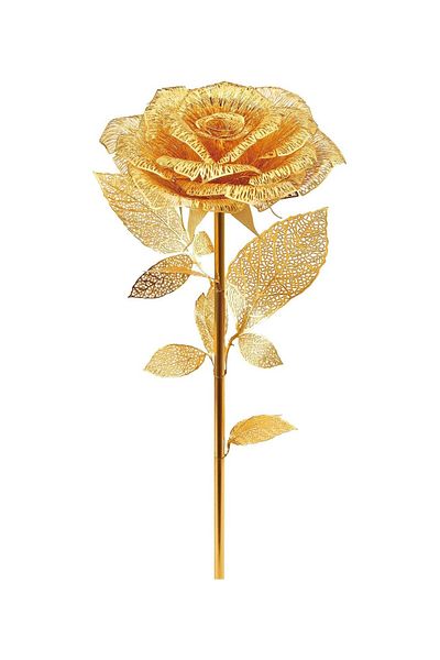 ROKR 3D Puzzle, Golden Rose, Piececool, Metal, 15 pieces