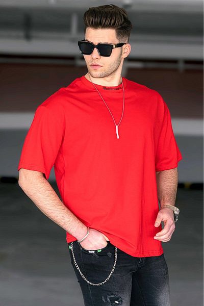 Madmext Men's Red T-Shirt 4966