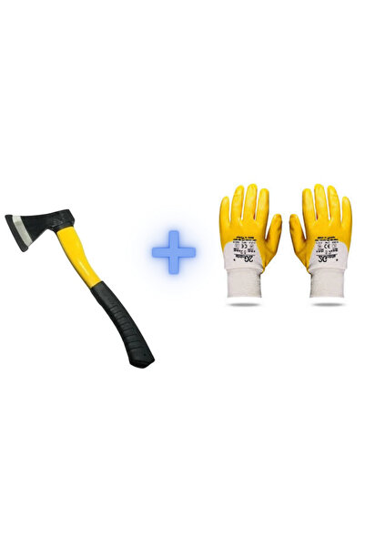 DMAX Fiber Saplı Balta Nacak Kamp Odun Kesme Katlanır Budama Testeresi El Testeresi Eldiven