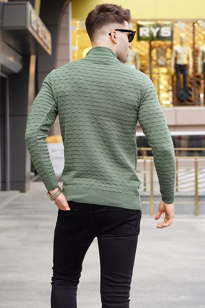 Madmext Hellkhakifarbener Rollkragenpullover 5762