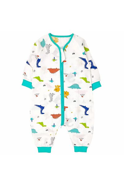 minizone baby sleeping jumpsuit, cotton, multicolor, 2-3 years