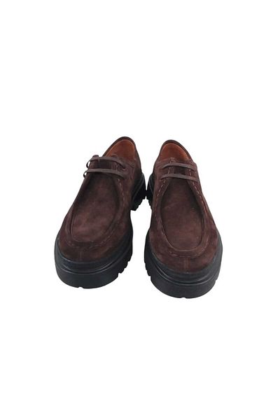 Oneka Shoes 130824 Sbe654 Men's Daily Lace-Up Brown Suede