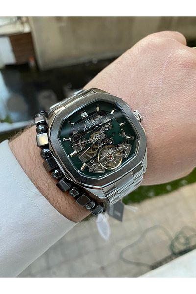 Reward Men's Wristwatch - Steel Automatic, No Battery, 2 Years Warranty, Waterproof