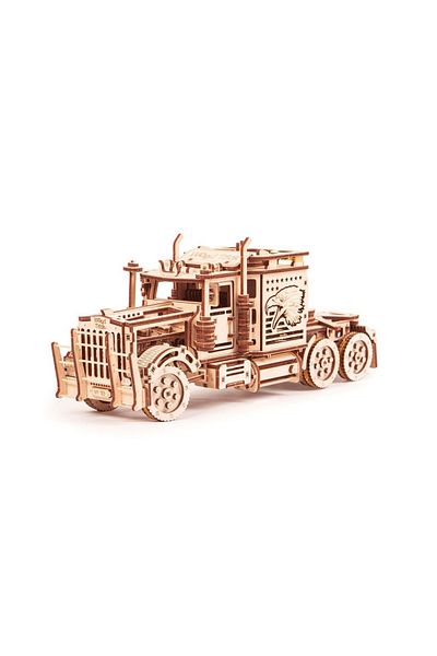 Wood Trick 3D Mechanical Puzzle, Big Rig Truck, WT, Wood, 485 Pieces
