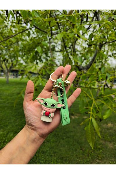 MODAM DENSTINY Üks Large Size Baby Yoda Characters Silicone Keychain and Bag Accessory