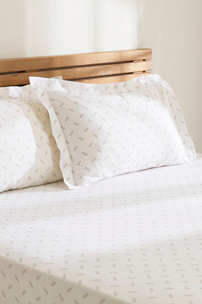 Kaşmir Home Set cearșaf de pat Grasy bumbac 100% pentru o persoană, bej