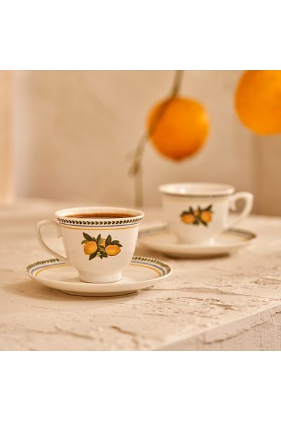 Bella Maison Lemoncello Porcelain Set of 2 Coffee Cups (90 Cc)