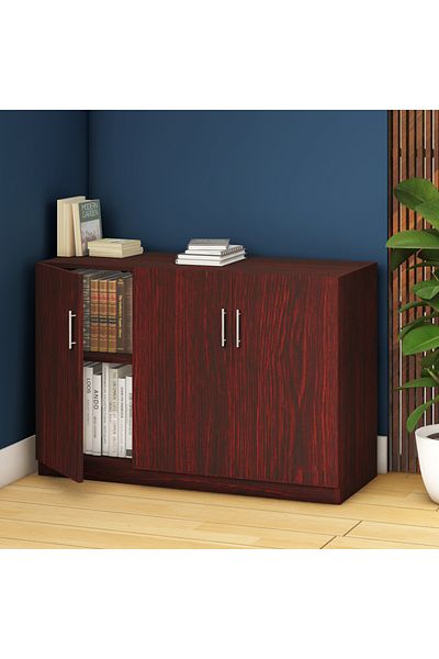 Mahmayi Modern 3 Door Credenza, Versatile Storage Solution with 2 Shelves