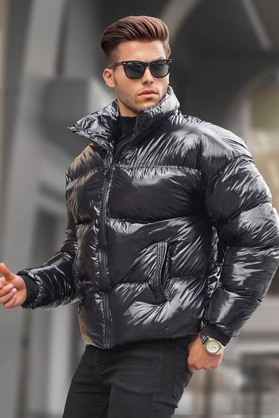 Madmext Černá lesklá základní bunda 5993