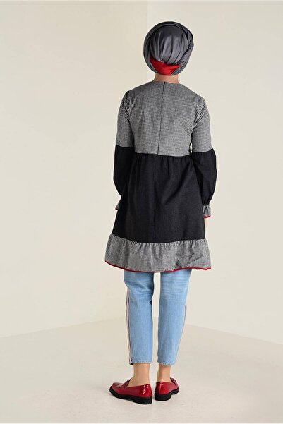 Alvina Wide Cut Tunic with Collar Laces Detail 4593