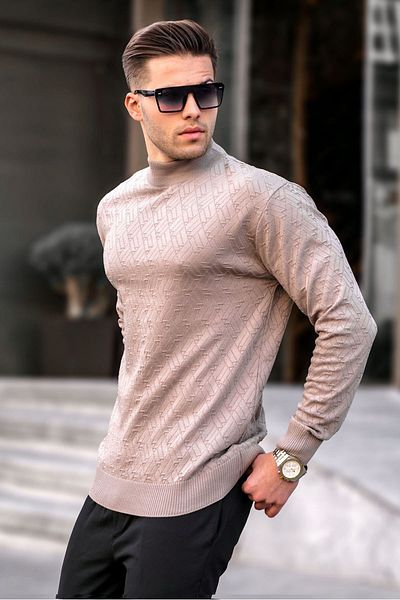 Madmext Nerz Rollkragen Herren Strickpullover 6301