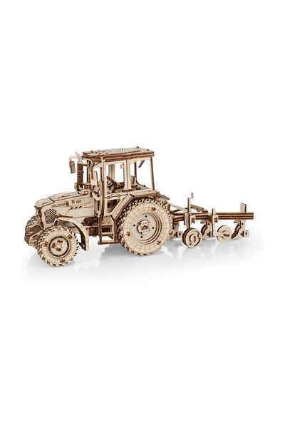 ROKR 3d Puzzle, Belarus-82.3 Tractor With Plow, Ewa, Wood, 325 Pieces