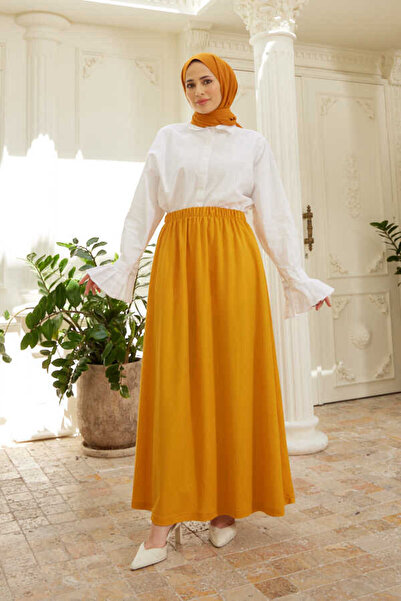 Neways 2278-Ancelina Elastic Skirt Mustard