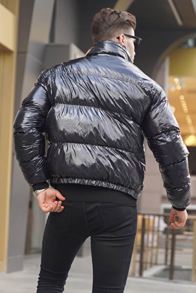 Madmext Černá lesklá základní bunda 5993