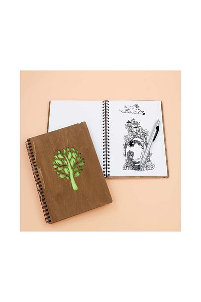 EWA Wooden diary Tree, A5, 40 pages, EWA
