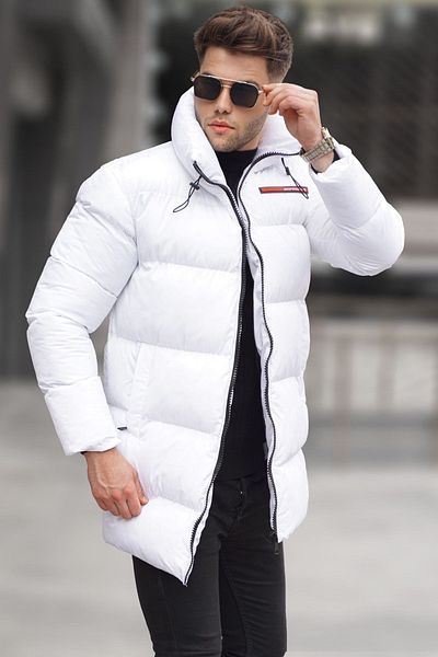 Madmext Λευκό Basic Puffer Jacket 5776