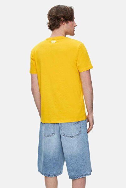 ECKO UNLTD Marc Yellow Crew Neck Printed Standard Fit Men's Tshirt