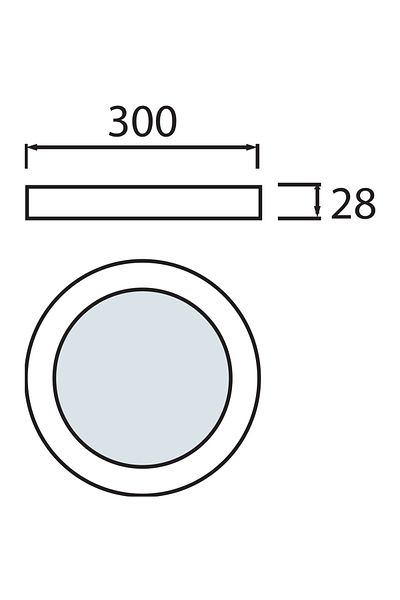 Horoz Caroline-24W Daylight S.Ü.Round Led Panel