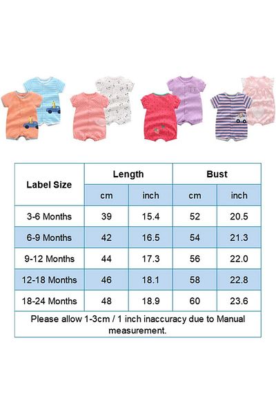 JiAmy Set 2 salopete JiAmy pentru bebelusi cu maneca scurta, bumbac, roz/violet, 12-18 luni
