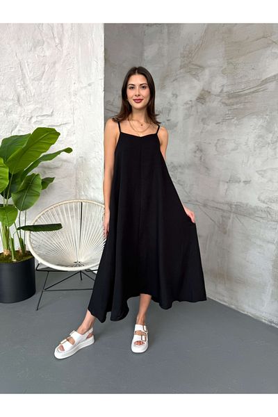 Elif Özbey Butik Black Strap Dress