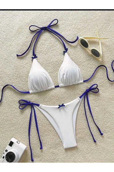 BF Bikini Fashion Bow Detailed Bikini Set