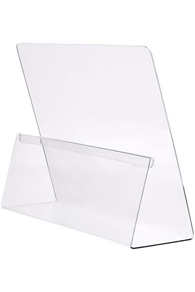 Generic حامل كتب الطبخ الأكريليكي 32×23 سم - حامل عرض شفاف للوصفات أو الكتب أو الأجهزة اللوحية