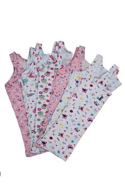 Tutku Gi̇yfest Passion 6 Pack Girl's Tank Top with Thick Straps with Colorful Patterns (Mixed Patterns)