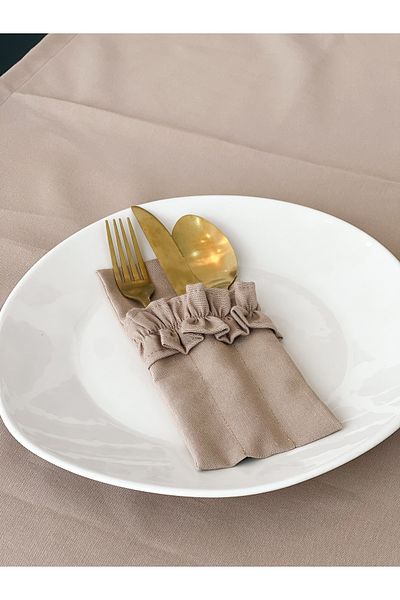 KaiHome Калъф за вилици, лъжици и ножове Sienna Linen с 3 отделения (6 части)