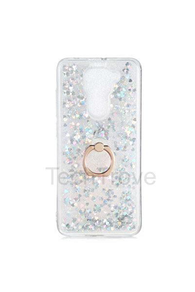 TechTrove Xiaomi Redmi Note 9 Kılıf Simli Sıvılı Tasarım Kamera Koruma Çıkınt...