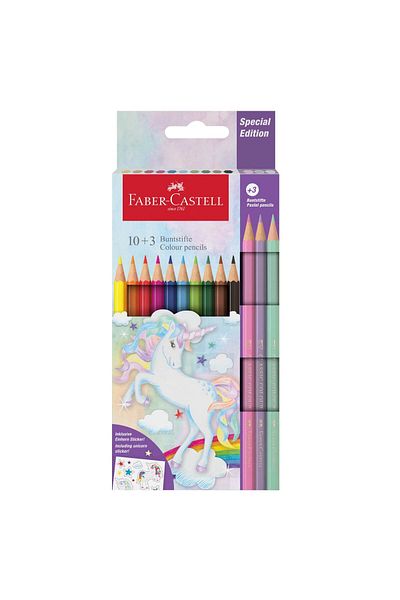 Faber Castell Faber-castell Unicorns 10 3 Colors Colored Pencil Set