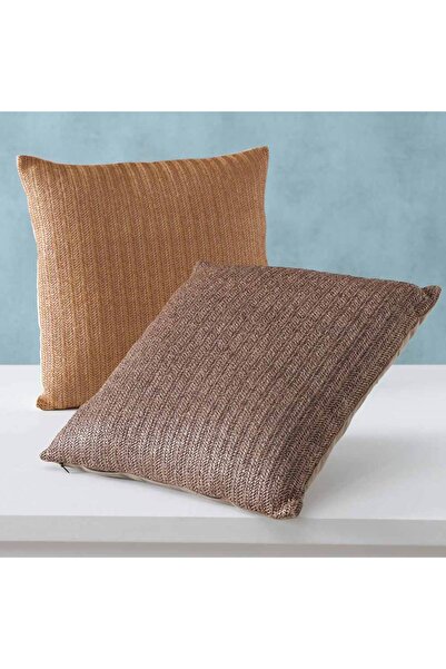 Homelux Edith Decorative Pillow, 43X43 Cm, With Zipper, Dark Brown