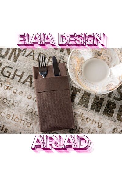 elaia Airlaid Pocketed Fabric Feeling 1/8 Waiter Folded Napkin 20 Pieces