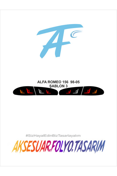 aksesuar folyo tasarım ألفا روميو 156 1998-2005 إيقاف احباط