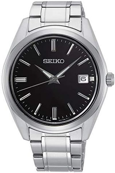 Seiko Classic Quartz Black Dial Men's Watch With Stainless Steel Strap - SUR311P1