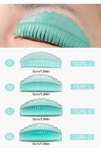 DFCOSMETICS Yapıştırıcı Sürmeden Göze Tam Oturan Süper Elastik Alt Üst Kirpik Lifting Laminasyon Silikonu 4 Çift