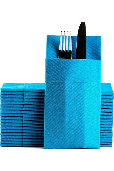 elaia Airlaid Pocketed Fabric Feeling 1/8 Waiter Folded Napkin 20 Pieces
