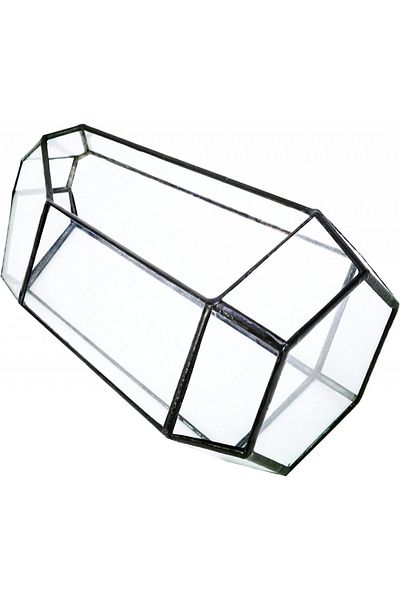 Asvert Ghiveci decorativ pentru plante, sticlă, transparent, 10,5 x 9 x 15 cm