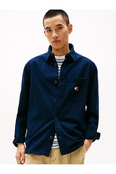 Tommy Hilfiger TJM Coton Slub LS Overshirt Ext - Pohodlný střih