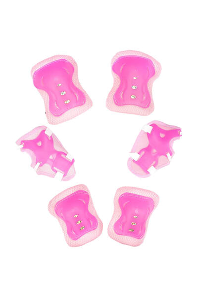 ACTION ONE Pink Unicorn roller set, with helmet, protectors and transport bag, light-up wheels, size M (33-37), pink