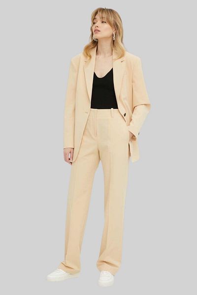 HUGO Women's Agura Oversize Blazer Jacket Beige