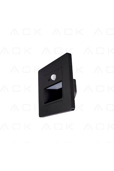 ACK 1W White Sensor Stair Hallway Luminaire (Black Case)
