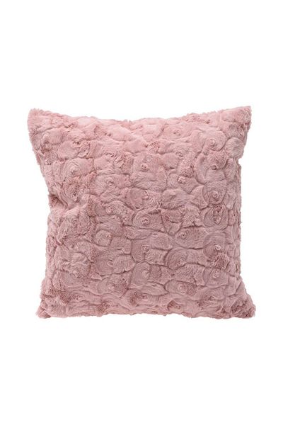 Homelux Enya Decorative Pillow, Fur Look, 45X45 Cm, Pink
