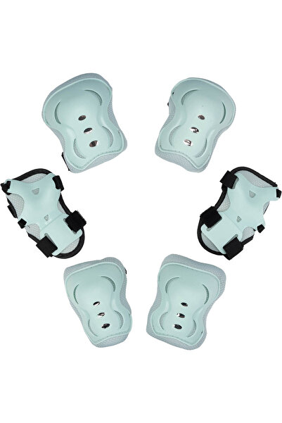 ACTION ONE Pastel Mint Green roller set, with helmet, protectors and transport bag, light-up wheels, size S (28-31)