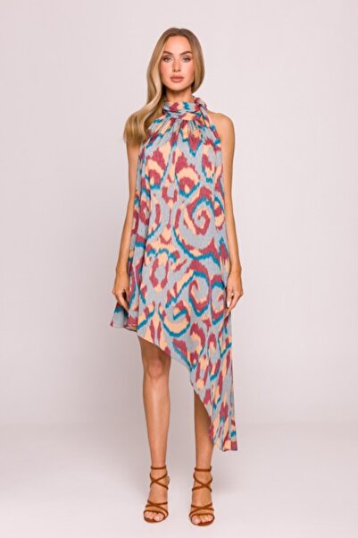 Made of Emotion HALTER NECK PRINT DRESS